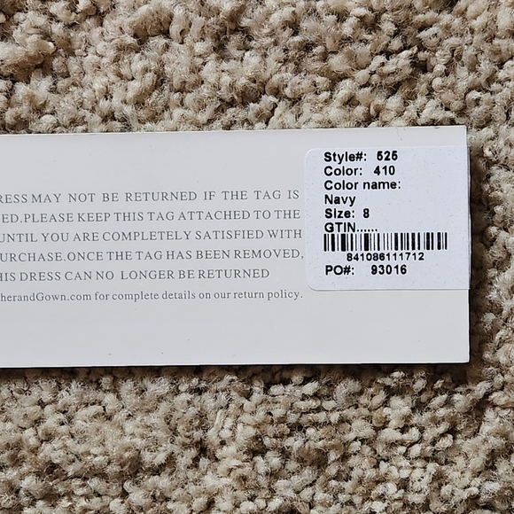 NWT David Tutera for Gather & Gown "Kelly" Size 8 Color navy - Picture 7 of 13